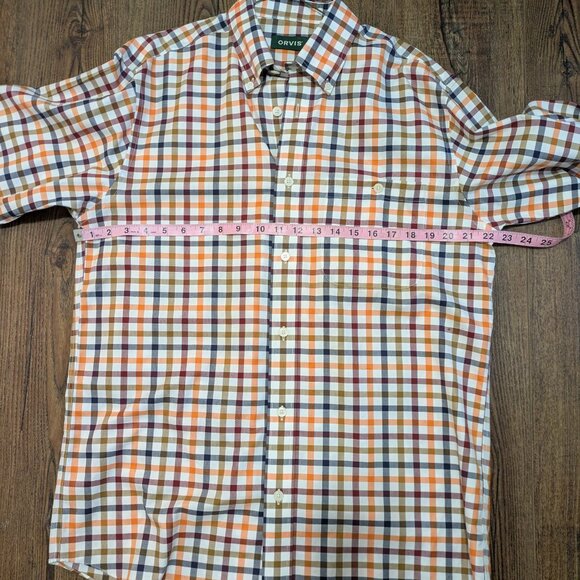 NEW ORVIS MEN'S LONG SLEEVE BUTTON UP SHIRT, BUTTON DOWN COLLAR, SIZE MEDIUM - Picture 6 of 7